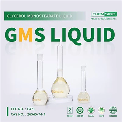 Emulgointiaine GMS Glyserolimonostearaatti Nestemäinen muoto
