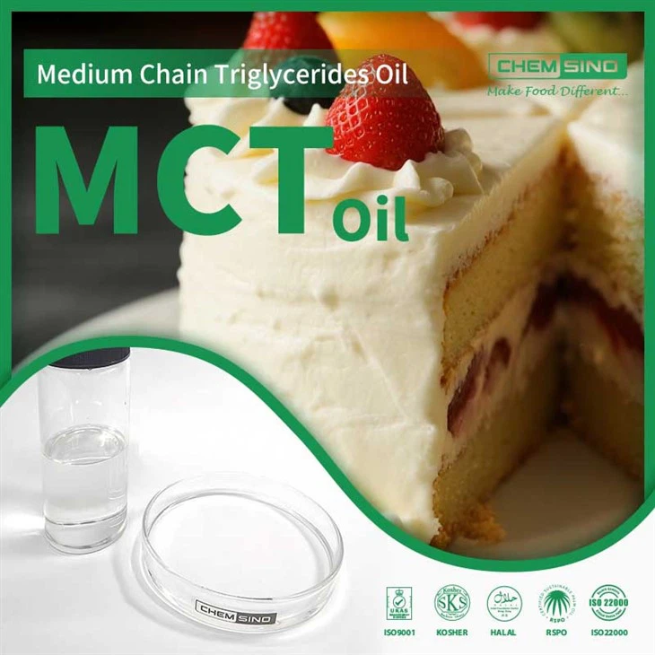 Keskikokoisen ketjun triglyseridit MCT -öljy terveellisemmälle leivonnaiselle ja matalalle - hiilihydraatin resepteille