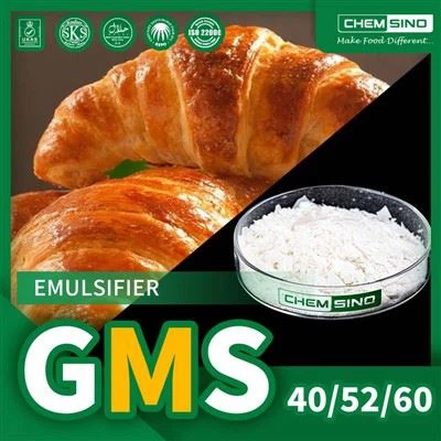 Käytetään emulgointiaineina Glyserol Monostearate GMS 52 Powder CAS-nro.{1}}